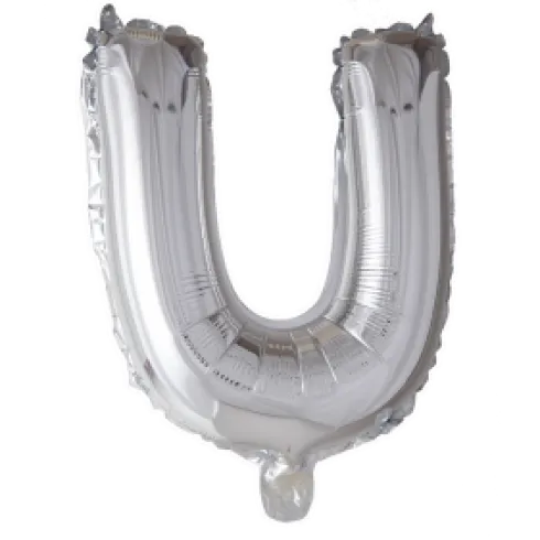 Folie ballon Bogstaver - SØLV, 41 cm