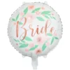 Folieballon Bride med blomster