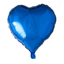 Folie ballon Hjerte 46 cm BLÅ