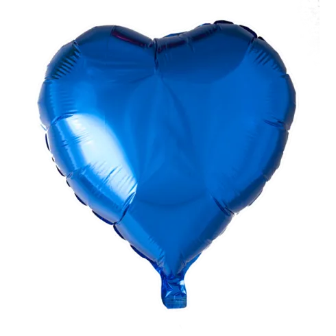 Folie ballon Hjerte 46 cm BLÅ