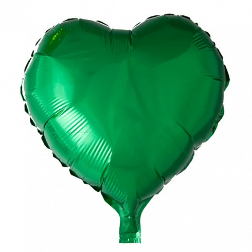 Folie ballon Hjerte 46 cm GRØN