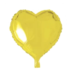 Folie ballon Hjerte 46 cm GUL