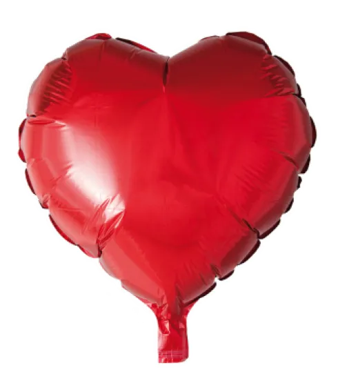 Folie ballon Hjerte 46cm i rød