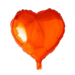 Folie ballon Hjerte 46 cm ORANGE