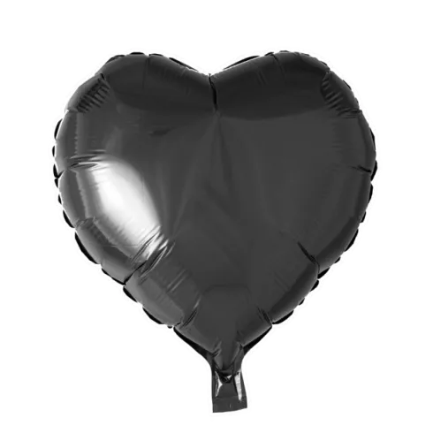 Folie ballon Hjerte 46 cm SORT