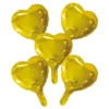 Folie ballon Hjerter GULD 5 stk