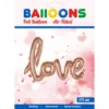 Folie ballon LOVE - ROSEGOLD