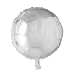 Folie ballon Rund SØLV 46 cm