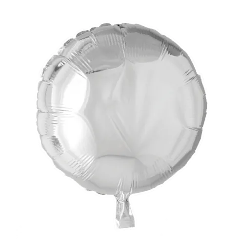 Folie ballon Rund SØLV 46 cm