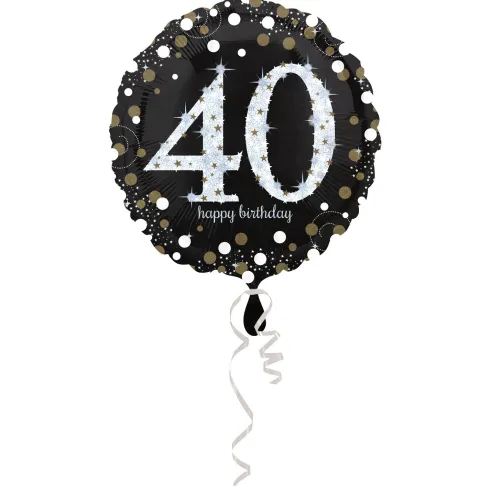 40 folie ballon sparkling gold