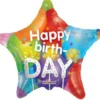 Folie ballon Stjerne ø 46 cm Happy birthDAY
