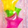 Folieballon stjerne Neon Gul plastfolie