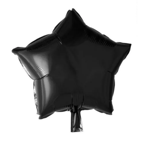 Folie ballon Stjerne SORT 46 cm