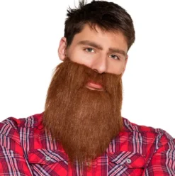 Fuldskæg i brun - Hipster