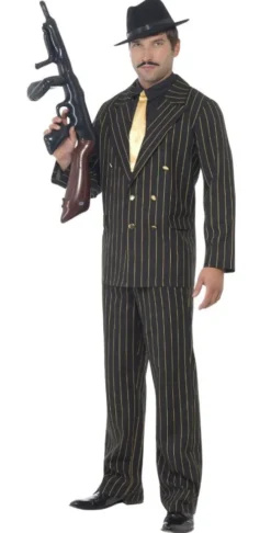 Gangster Jakkesæt GOLD STRIPE