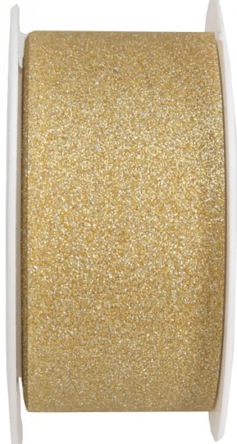 Gavebånd glitterguld 30mm