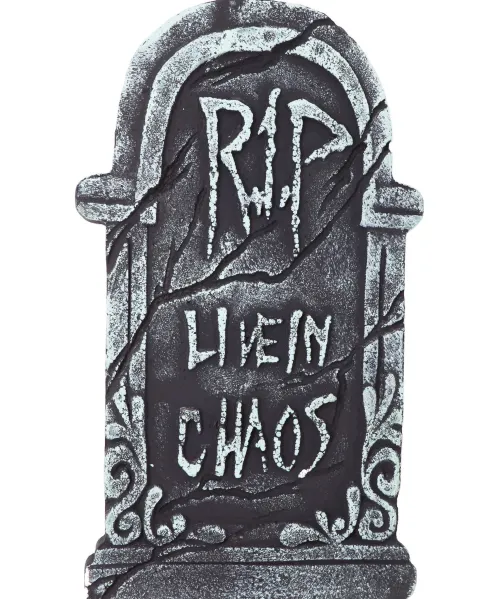 Gravsten 22x43cm - Live in Chaos