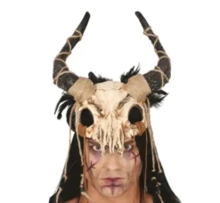 Halloween Halvmaske - Næb og gevir