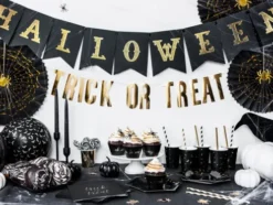 Halloween Kartonbanner i sort
