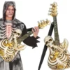 Halloween Skeletguitar med lys og lyd - 58 cm