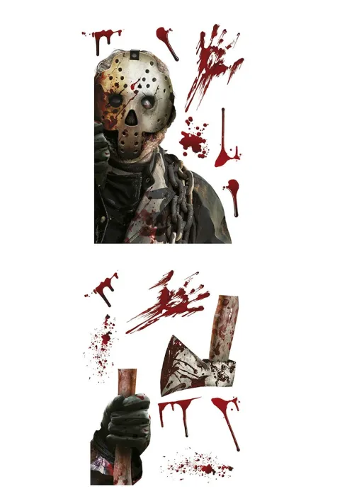 Halloween vinduesfolie XL - Assasin