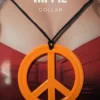 Halssnor med Peace tegn i orange