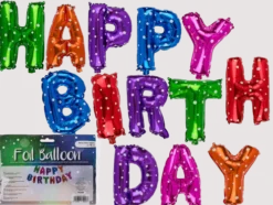 Happy Birthday Folieballon sæt Multi