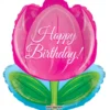 Happy Birthday Folieballon - Tulipan