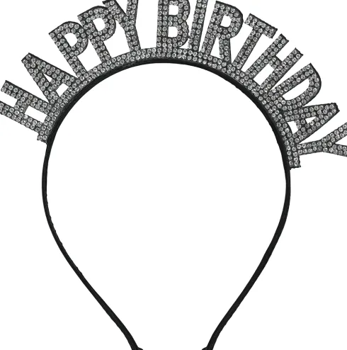 HAPPY BIRTHDAY hårbøjle - simili
