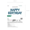 Happy Birthday i mat blå
