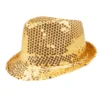 Hat Fedora med pailletter i guld