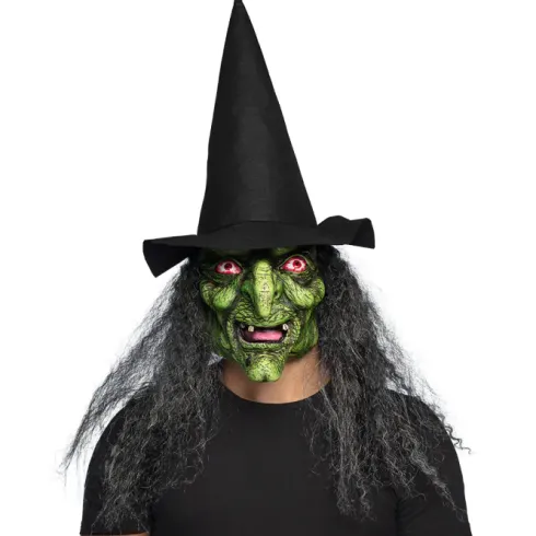 Hekse maske grøn
