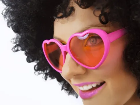 Hjertebriller PINK med PINK glas