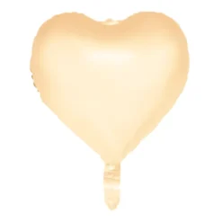 Hjerte folieballon pastel Gul
