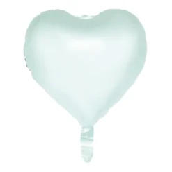 Hjerte folieballon pastel Mintgrøn