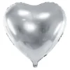Hjerte Folieballon Sølv 45cm