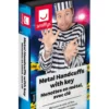 Håndjern i metal med nøgle