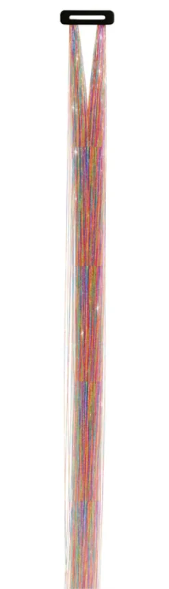 Hårextensions 3 stk. i glitter-Multi