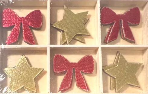Jule konfetti - sløjfer og stjerner