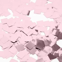 Konfetti firkant metallic - rosa guld