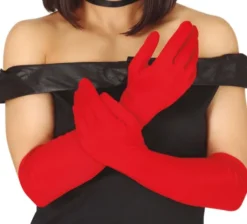 Lange handsker rød