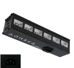 6 led uv lys til halloween - sort - indendørs