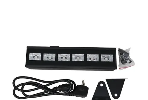 6 led uv lys til halloween - sort - indendørs
