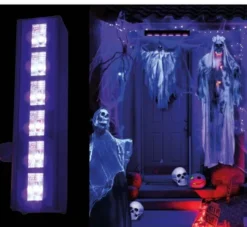 6 led uv lys til halloween - sort - indendørs