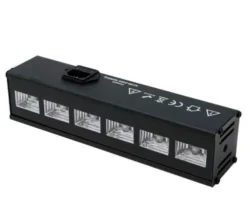 6 led uv lys til halloween - sort - indendørs