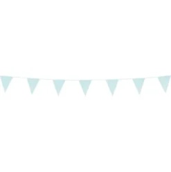 Lyseblå glitter vimpelguirlande