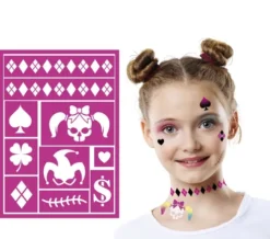 Makeup skabelon Harley Quinn