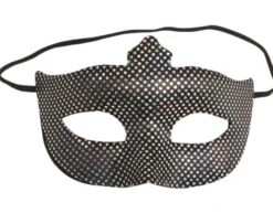 Maske sort med prikker metallic