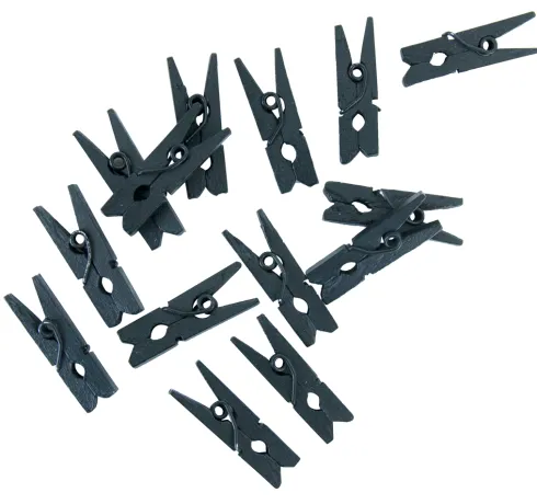 Mini klemmer i sort 24 stk