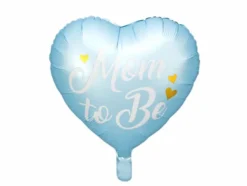 Mom to be folieballon i lyseblå